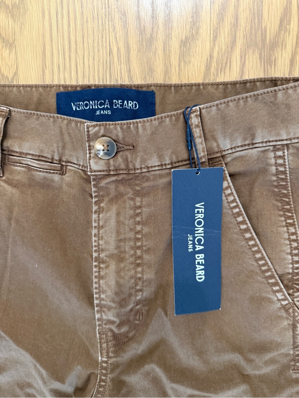 Veronica Beard Crosbie Twill Trouser deep ochre size 26 - Picture 2 of 5